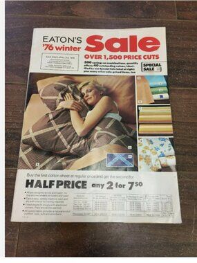 Vintage Eatons's Winter Sale April 3 1976 Catalog